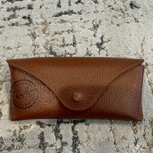 Ray-Ban Brown Leather Sunglasses Case